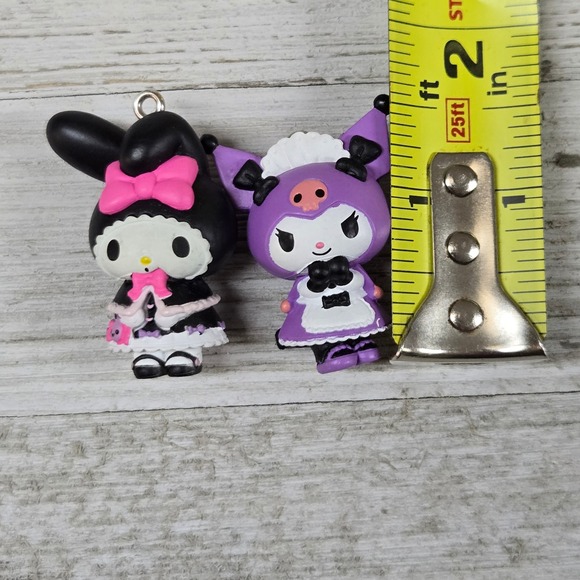 Sanrio My Melody Kuromi Charm Set Kawaii Lolita Goth Keychain Pendant - Picture 4 of 10
